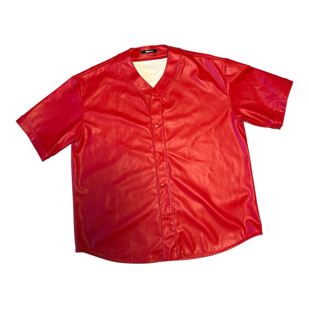 Homerun Faux Leather Short Sleeve Jersey fashion nova